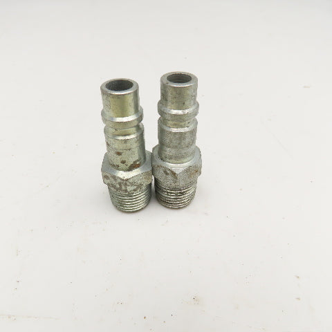 Parker H2F 1/2-24 NPT Pneumatic Industrial Quick Connect Male Nipple Lot Of 2