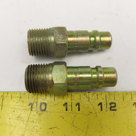 Parker H2F 1/2-24 NPT Pneumatic Industrial Quick Connect Male Nipple Lot Of 2
