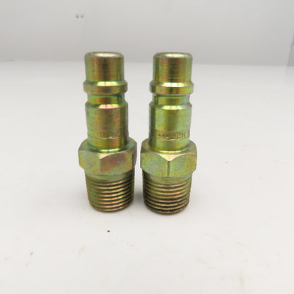 Parker H2F 1/2-24 NPT Pneumatic Industrial Quick Connect Male Nipple Lot Of 2
