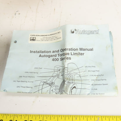 Carlson-Dimond & Wright 45B286 Torque Limiter