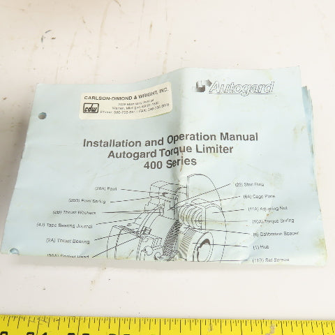 Carlson-Dimond & Wright 45B286 Torque Limiter