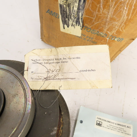 Carlson-Dimond & Wright 45B286 Torque Limiter