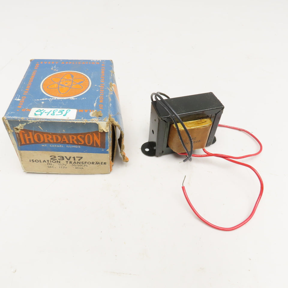 Thordarson 23V17 117V 50/60Hz Primary 117V Sec. Isolation Transformer
