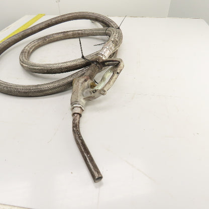 Morrison 300 Gas Fuel Transfer Nozzle W/ 12' Stainless Steel Braided Hose