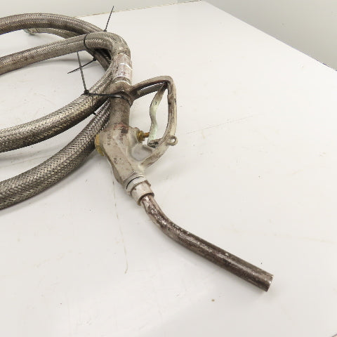 Morrison 300 Gas Fuel Transfer Nozzle W/ 12' Stainless Steel Braided Hose