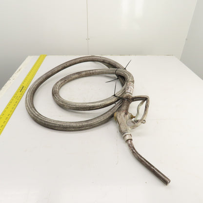 Morrison 300 Gas Fuel Transfer Nozzle W/ 12' Stainless Steel Braided Hose