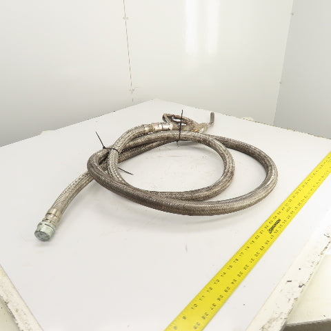 Morrison 300 Gas Fuel Transfer Nozzle W/ 12' Stainless Steel Braided Hose