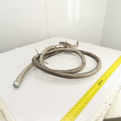 Morrison 300 Gas Fuel Transfer Nozzle W/ 12' Stainless Steel Braided Hose