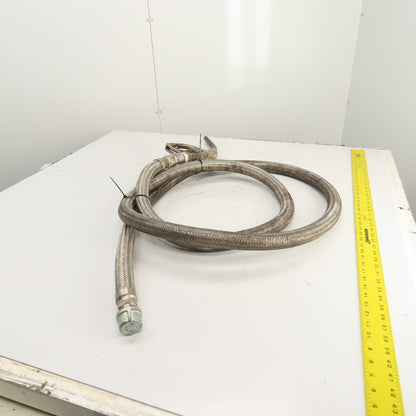 Morrison 300 Gas Fuel Transfer Nozzle W/ 12' Stainless Steel Braided Hose