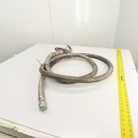 Morrison 300 Gas Fuel Transfer Nozzle W/ 12' Stainless Steel Braided Hose