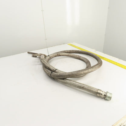 Morrison 300 Gas Fuel Transfer Nozzle W/ 12' Stainless Steel Braided Hose