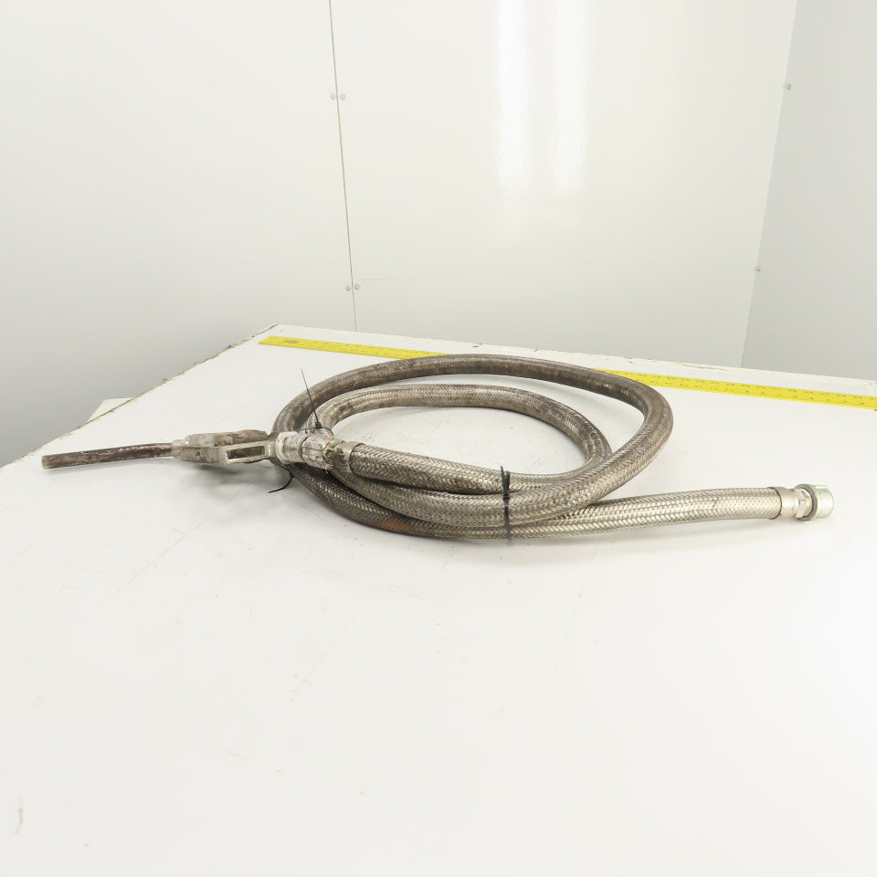 Morrison 300 Gas Fuel Transfer Nozzle W/ 12' Stainless Steel Braided Hose