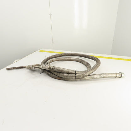 Morrison 300 Gas Fuel Transfer Nozzle W/ 12' Stainless Steel Braided Hose