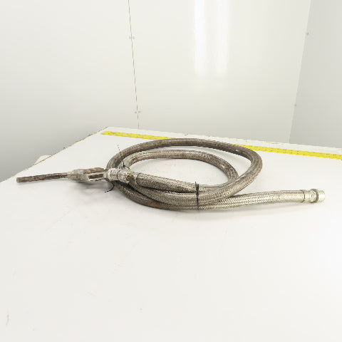Morrison 300 Gas Fuel Transfer Nozzle W/ 12' Stainless Steel Braided Hose