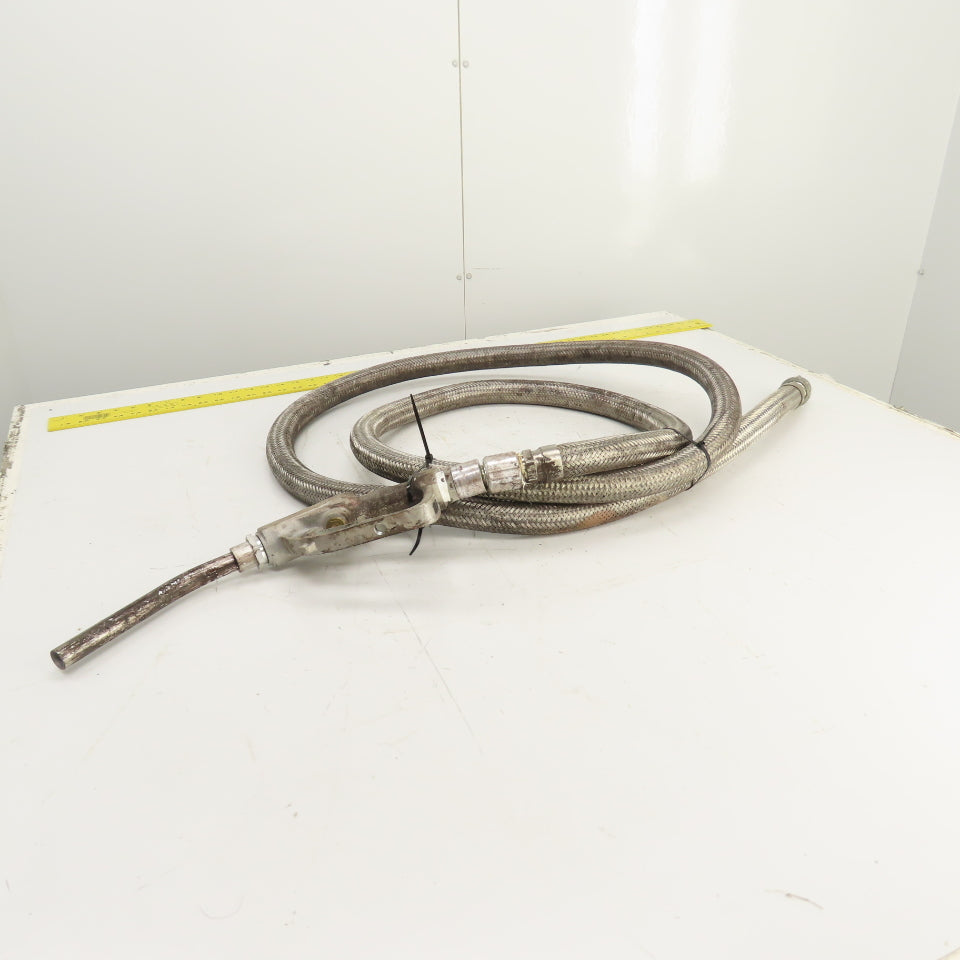 Morrison 300 Gas Fuel Transfer Nozzle W/ 12' Stainless Steel Braided Hose