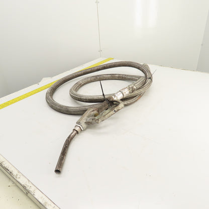 Morrison 300 Gas Fuel Transfer Nozzle W/ 12' Stainless Steel Braided Hose