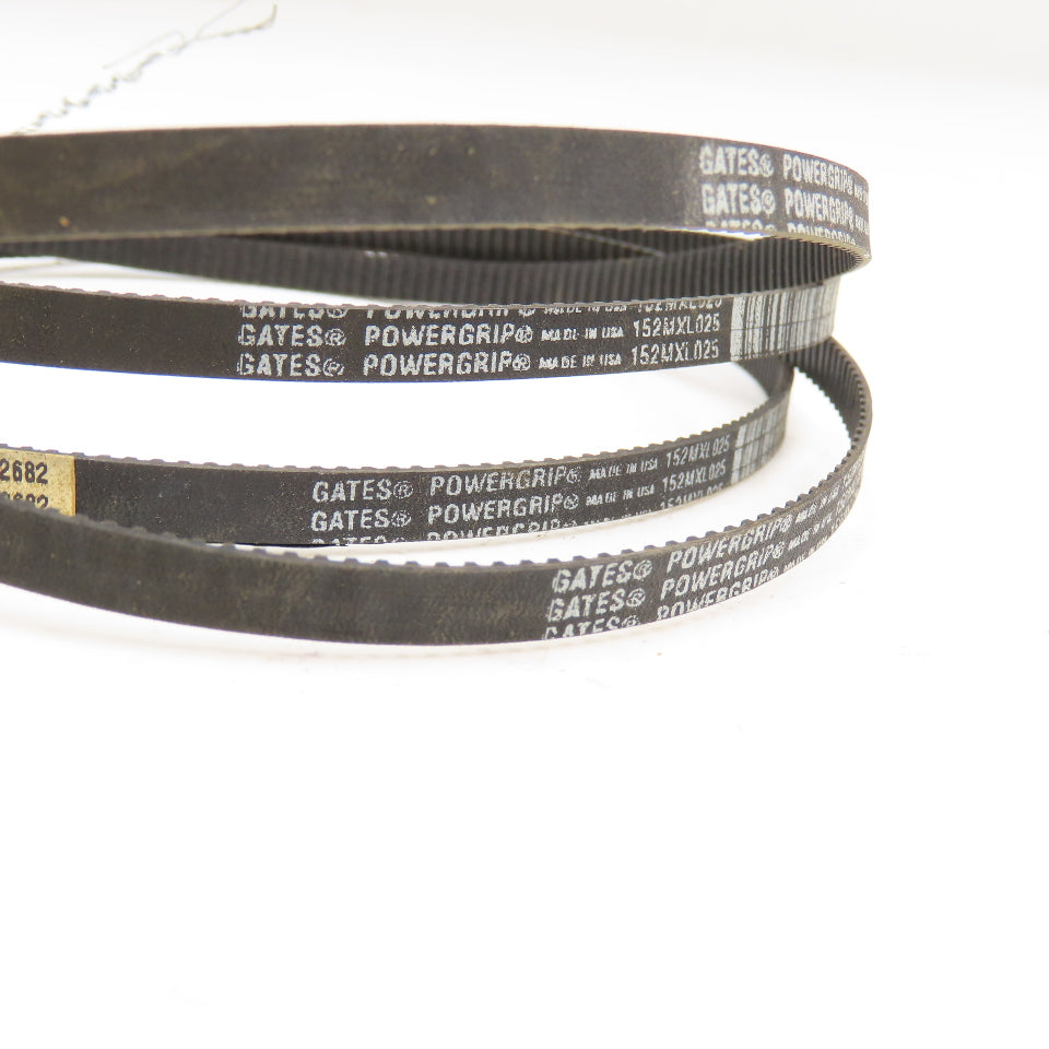 Gates 152MXL025 Powergrip 15.2" x 0.080 Pitch Neoprene Timing Belt Lot Of 4