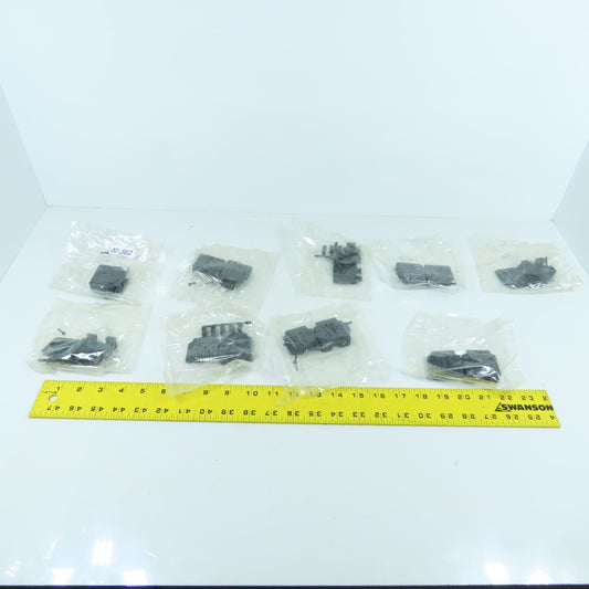 Amp 207345-1 739-27-528 25-Position Hinged Backshell Connector (Black) Lot/9