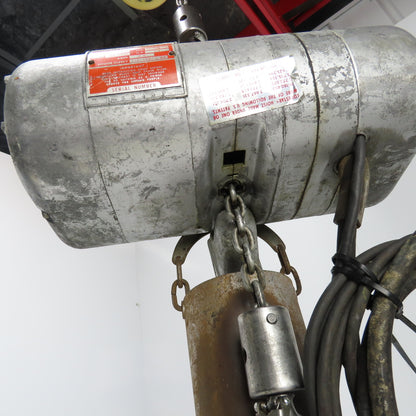 CM Model A 1/8 Ton 250LB Electric Chain Hoist 115V 1Ph 32FPM 10' Lift