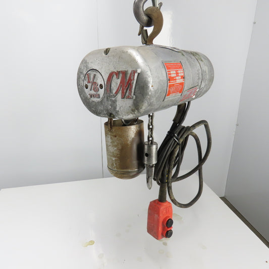 CM Model A 1/8 Ton 250LB Electric Chain Hoist 115V 1Ph 32FPM 10' Lift