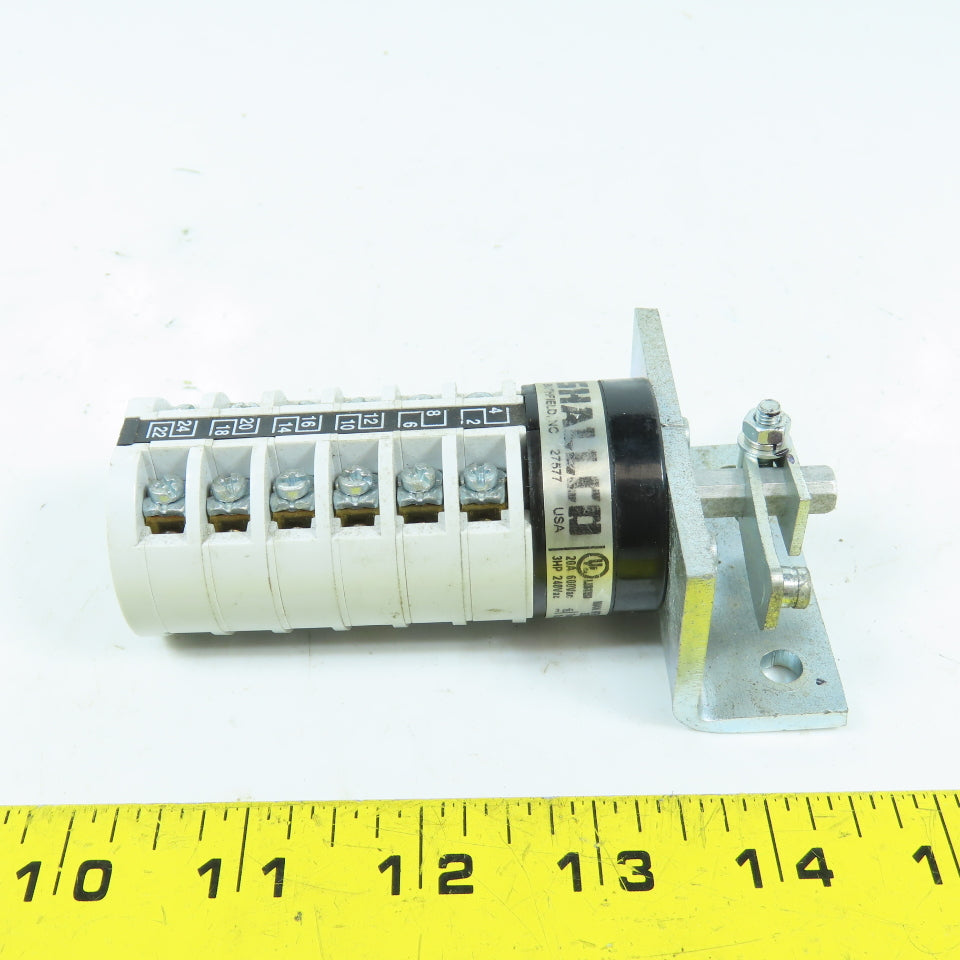 Shallco SN20-M745-U Rotary Cam Switch 20A 600VAC
