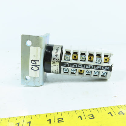 Shallco SN20-M745-U Rotary Cam Switch 20A 600VAC