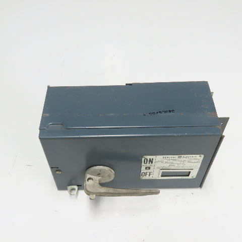 General Electric QMR36I 30A Fusible Interrupter Switch 3 Pole 600VAC