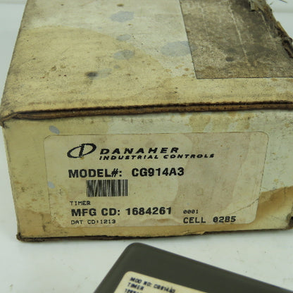 Danaher CG914A3 Time Delay Relay 120VAC 18A