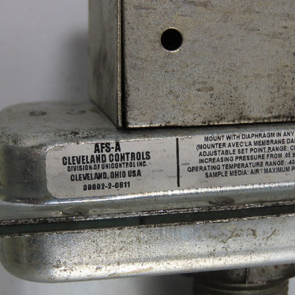 Cleveland Controls AFS-A Control Pressure Switch 300VA Pilot Duty At 120-277VAC