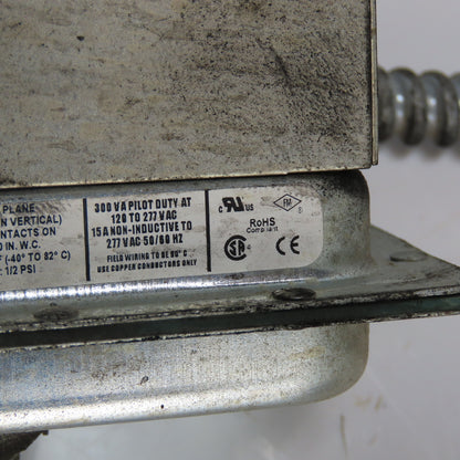 Cleveland Controls AFS-A Control Pressure Switch 300VA Pilot Duty At 120-277VAC