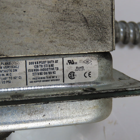 Cleveland Controls AFS-A Control Pressure Switch 300VA Pilot Duty At 120-277VAC