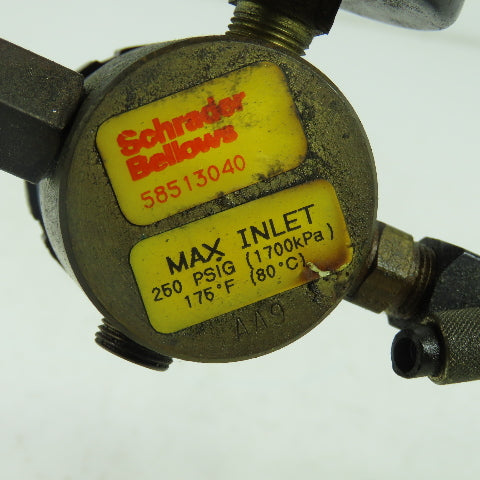 Schrader Bellows 58513040 Mini Pneumatic Air Regulator 250PSIG 1/8" NPT