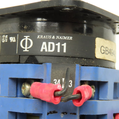 Kraus Naimer AD11 600V 7 Pole 7 Position Rotary Switch Body Missing Handle