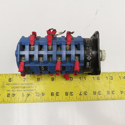 Kraus Naimer AD11 600V 7 Pole 7 Position Rotary Switch Body Missing Handle