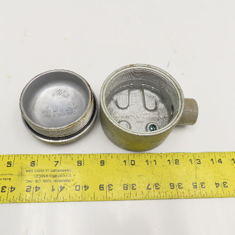 Crouse Hinds 1/2 GUA 1G 1/2" Hub Hazardous Location Condulet Box 3-1/2"