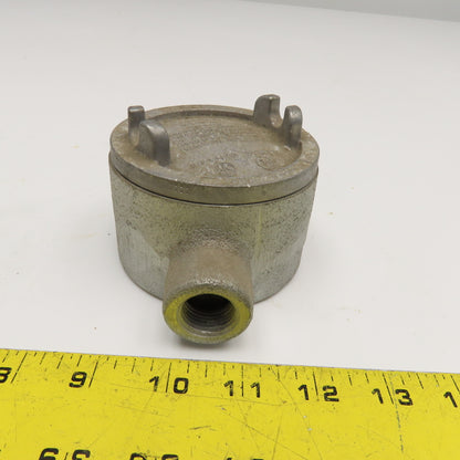 Crouse Hinds 1/2 GUA 1G 1/2" Hub Hazardous Location Condulet Box 3-1/2"