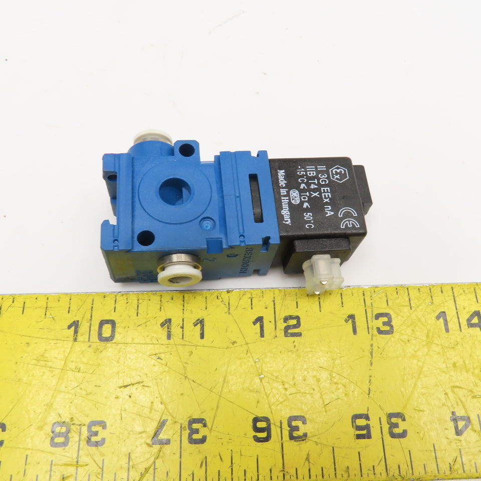 Rexroth M54210054 6mm Push To Connect 2 Way Pneumatic Solenoid Valve 24VDC Coil