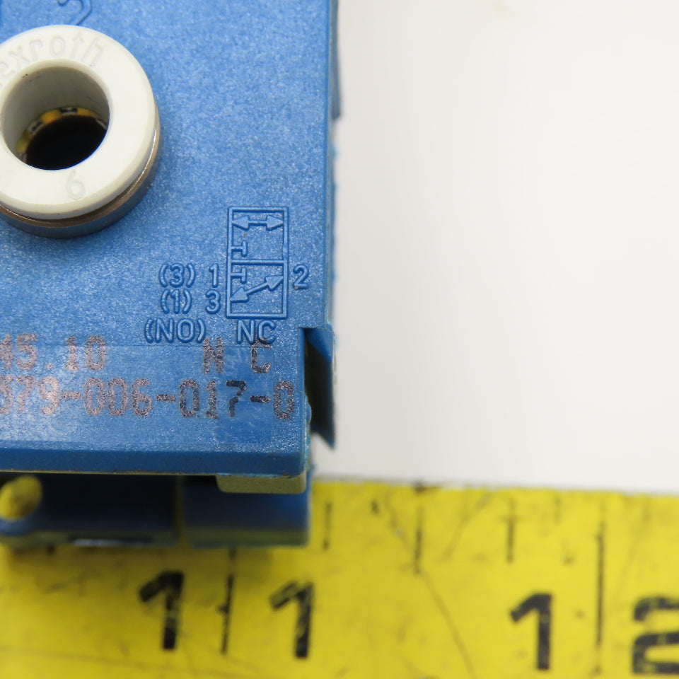 Rexroth M54210054 6mm Push To Connect 2 Way Pneumatic Solenoid Valve 24VDC Coil