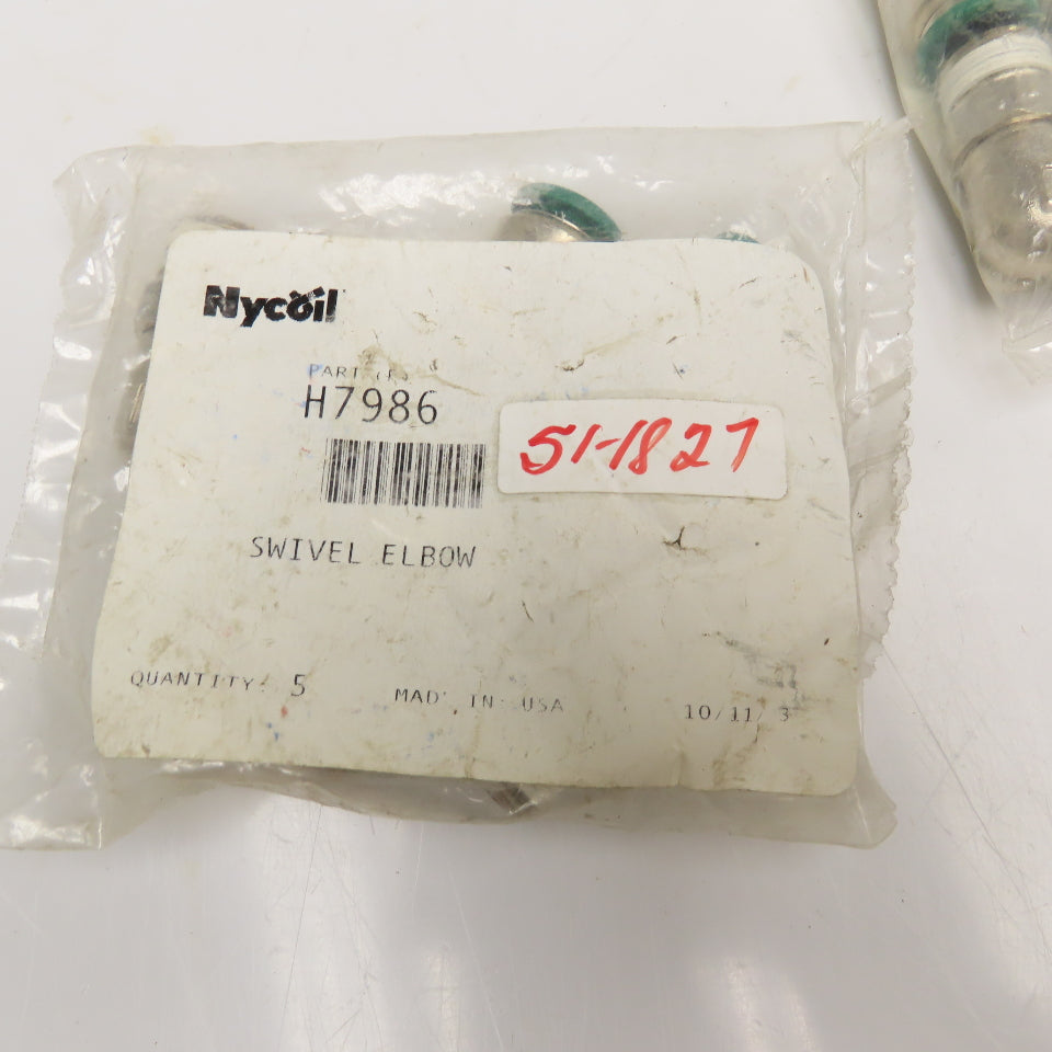 Nycoil H7986 1/2" Push To Connect Presotlok Swivel Elbow 3/8" NPT Lot Of 10