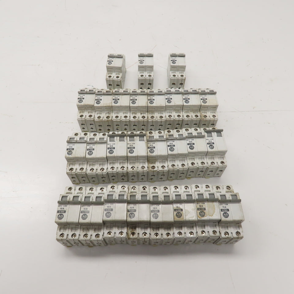 Allen Bradley 1492-CB2 G 100 2-Pole 10A Circuit Breaker 480V Lot Of 27