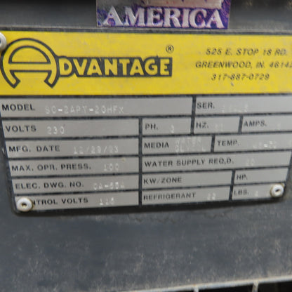 Advantage SC-2APT-20HFX Water Glycol Chiller 3Ph 230V Refrigerant 22