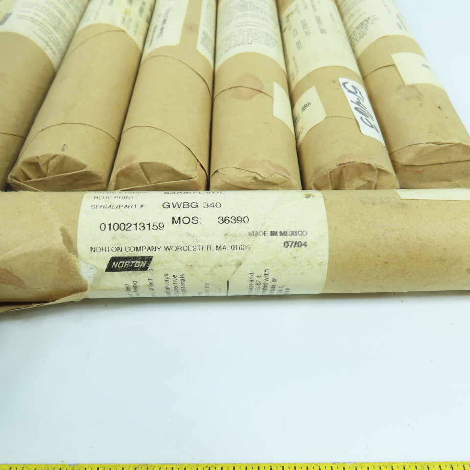 Norton 53A80-LVBE 1.312" x 1-29/32" x 1/2" Alundum Grinding Wheels Lot Of 50