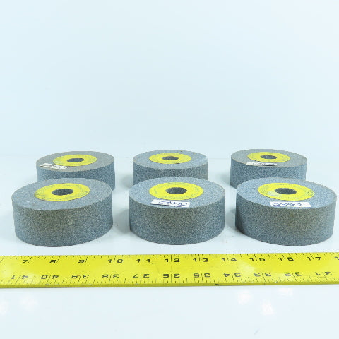 Norton 53A80-LVBE 4" x 1-1/2" x 7/8" Alundum Grinding Wheels 8120RPM Lot Of 6