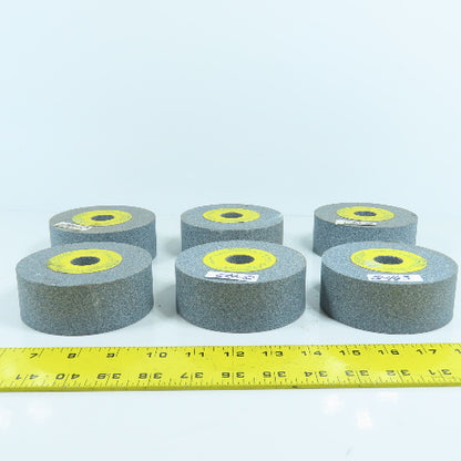 Norton 53A80-LVBE 4" x 1-1/2" x 7/8" Alundum Grinding Wheels 8120RPM Lot Of 6