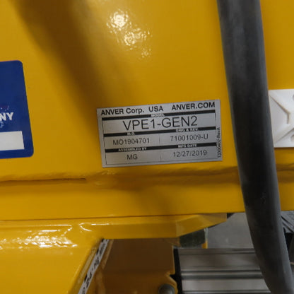 Anver VPE1-Gen2 750LB Two Pad Electric Side Gripper Vacuum Lifter 115V 1Ph