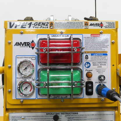 Anver VPE1-Gen2 750LB Two Pad Electric Side Gripper Vacuum Lifter 115V 1Ph