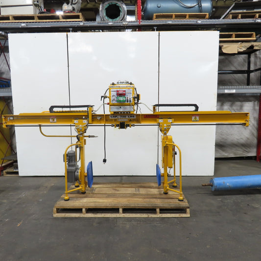 Anver VPE1-Gen2 750LB Two Pad Electric Side Gripper Vacuum Lifter 115V 1Ph