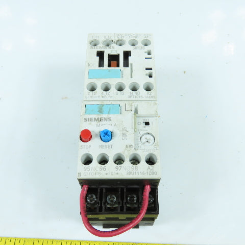 Siemens 3RT1016-1AK61 Contactor Relay 120V Coil W/Overload 3RU1116-1DB0 2.2-3.2A