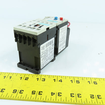 Siemens 3RT1016-1AK61 Contactor Relay 120V Coil W/Overload 3RU1116-1DB0 2.2-3.2A