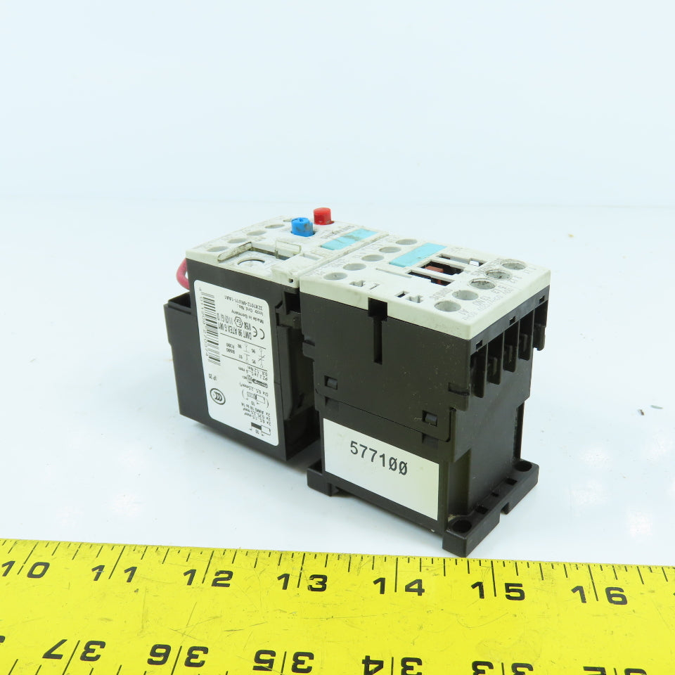 Siemens 3RT1016-1AK61 Contactor Relay 120V Coil W/Overload 3RU1116-1DB0 2.2-3.2A